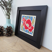 Load image into Gallery viewer, poppy flower framed giclee print
