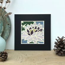 Load image into Gallery viewer, unframed purple lotus flower giclee print with black mount
