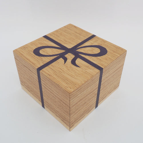 purple ribbon marquetry wooden trinket box
