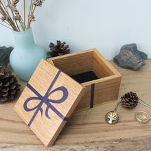 Load image into Gallery viewer, purple ribbon marquetry wooden trinket box
