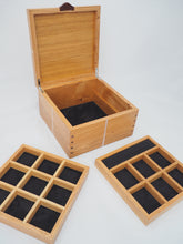 Load image into Gallery viewer, open wooden jewellery box
