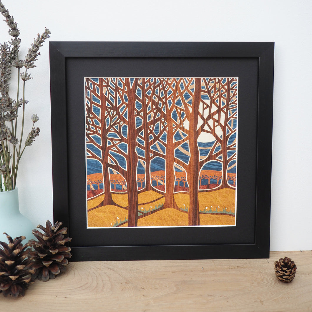 'Snowdrop Forest' Framed Giclee Print