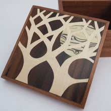 Load image into Gallery viewer, Tree and Moon Wooden Trinket Box
