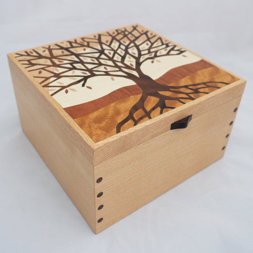 Tree of Life Large Wooden Jewellery Box