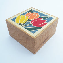 Load image into Gallery viewer, Tulips Wooden Trinket Box
