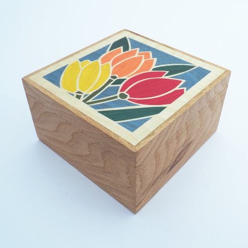Tulips Wooden Trinket Box