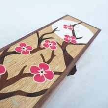 Load image into Gallery viewer, cherry blossom marquetry wooden jewellery and watch box 
