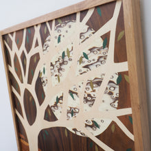 Load image into Gallery viewer, &#39;Winter Moon&#39; Large Marquetry Wall Art
